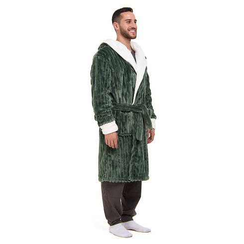 Snuggs Blanket Robe Engraved Lines Green